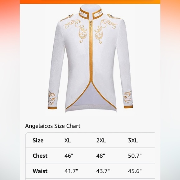 NWT Unisex Military Blazers Prince Coats Drummer Parade Officer Fitted Jackets - Picture 3 of 5